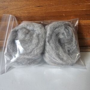 Gray Jacob Sheep Wool Roving Two Ounces per Bag